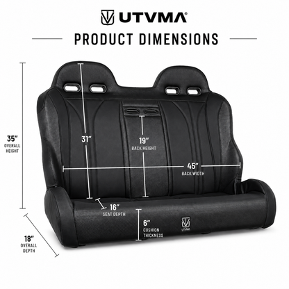 Commander Max Rear Bench Seat (2021+) W Harnesses