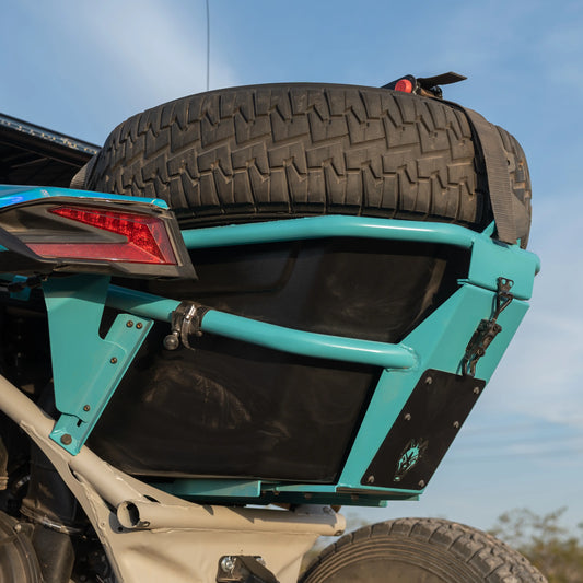 B2G Can Am X3 Rear Storage and Tire Rack