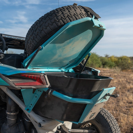 B2G Can Am X3 Rear Storage and Tire Rack