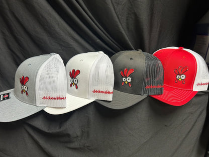 Chicken Shine Hat (Grey, White, Black, Red)