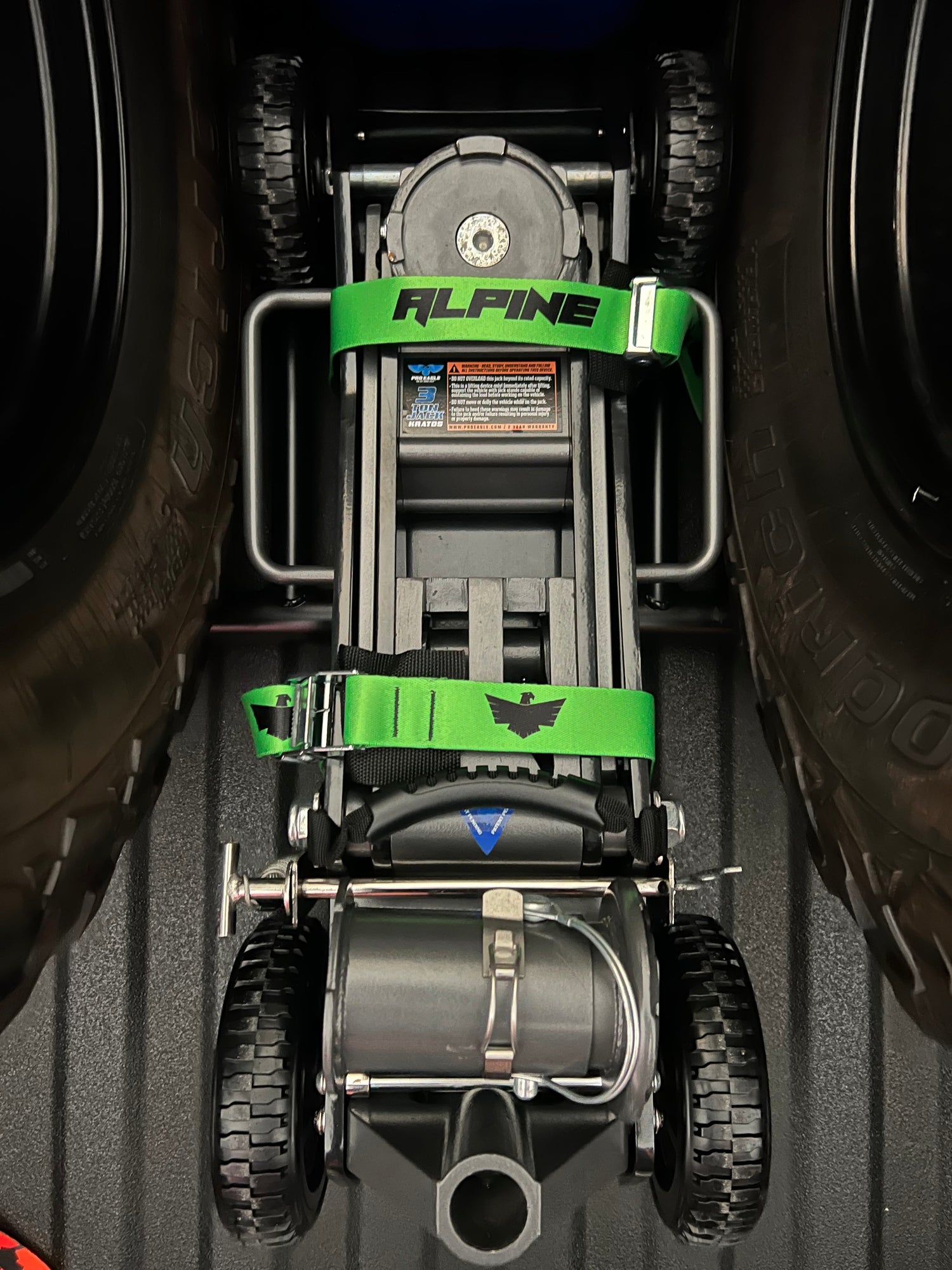 Jack Straps(Pair)- Neon Green Alpine Offroad