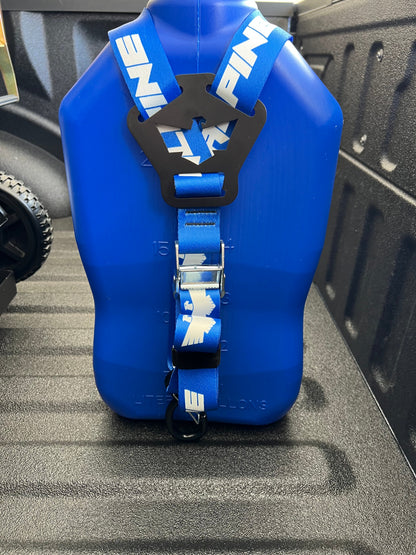 Dual Y Fuel Jug Strap-Blue Alpine Offroad