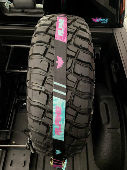 Miami Nights Tire Tie Down (Single Strap) Alpine Offroad