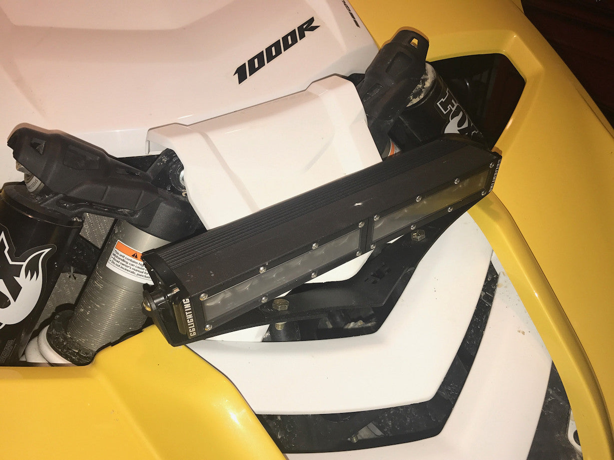 Yamaha YXZ 1000r 12" Single Row LED Bar Shock Mount