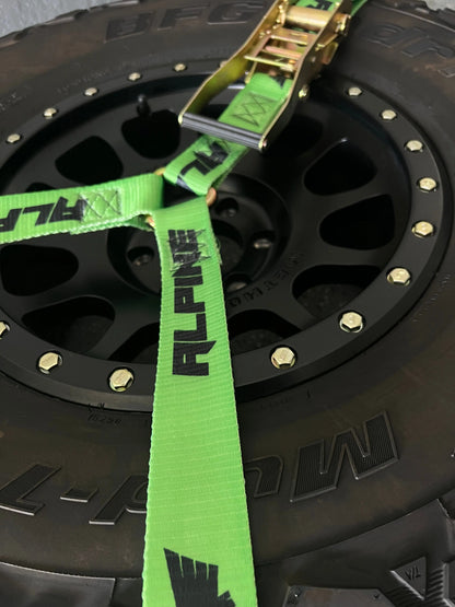 2" Neon Green Y Strap Alpine Offroad