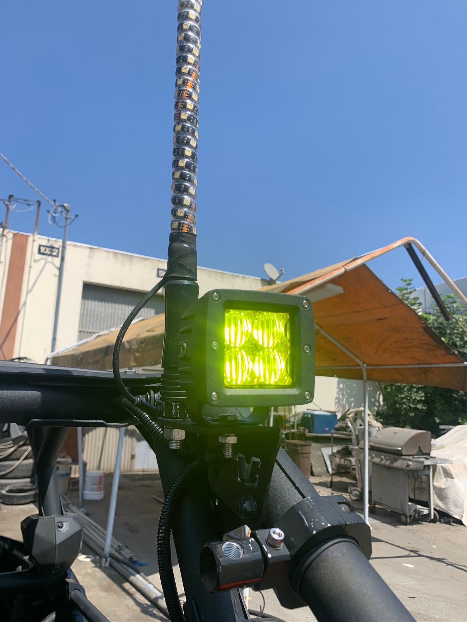 Can-Am X3 Rear Chase Light &amp; Whip Mount Made In USA