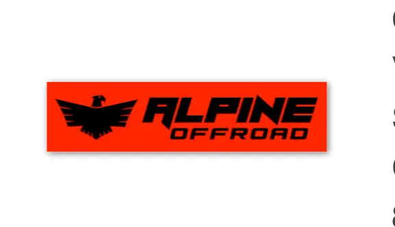 Stickers Alpine Offroad