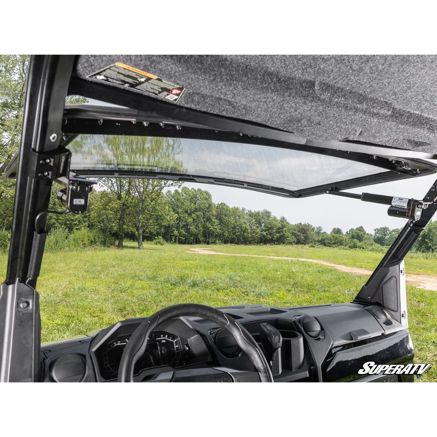 SuperATV - 2024+ Polaris Ranger XD 1500 MaxDrive Power Flip Windshield