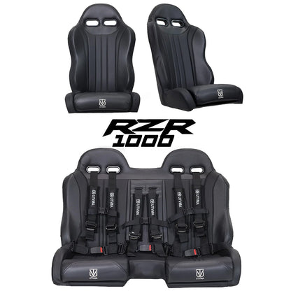 RZR 1000 Rear Bench Seat &amp; Pair of Front Bucket Seats Set