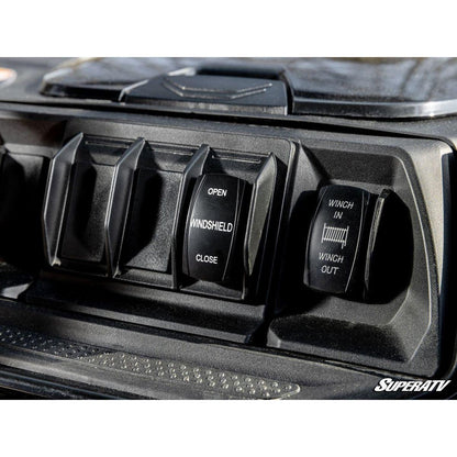 SuperATV 2024+ Can-Am Maverick R Maxdrive Power Flip Windshield