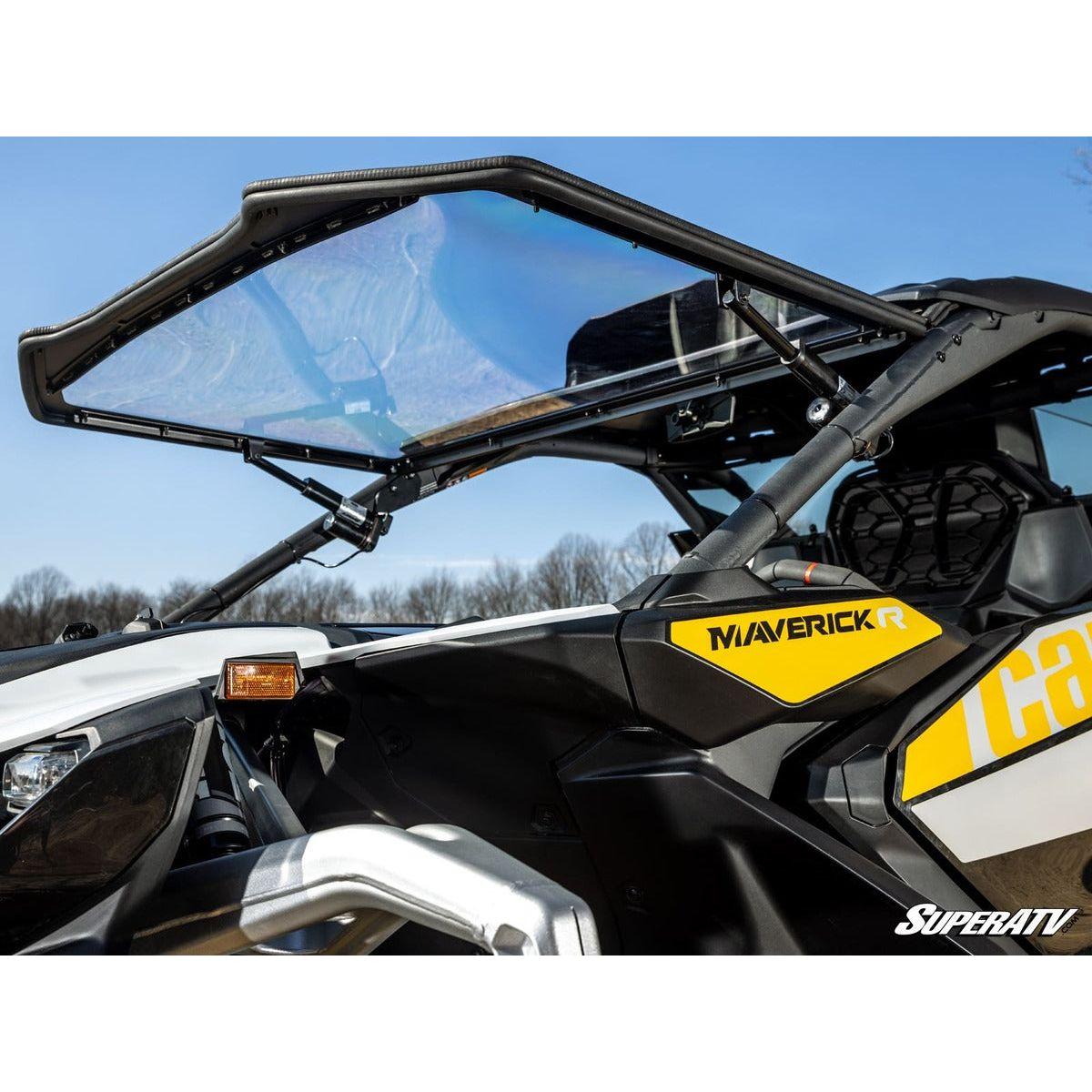 SuperATV 2024+ Can-Am Maverick R Maxdrive Power Flip Windshield