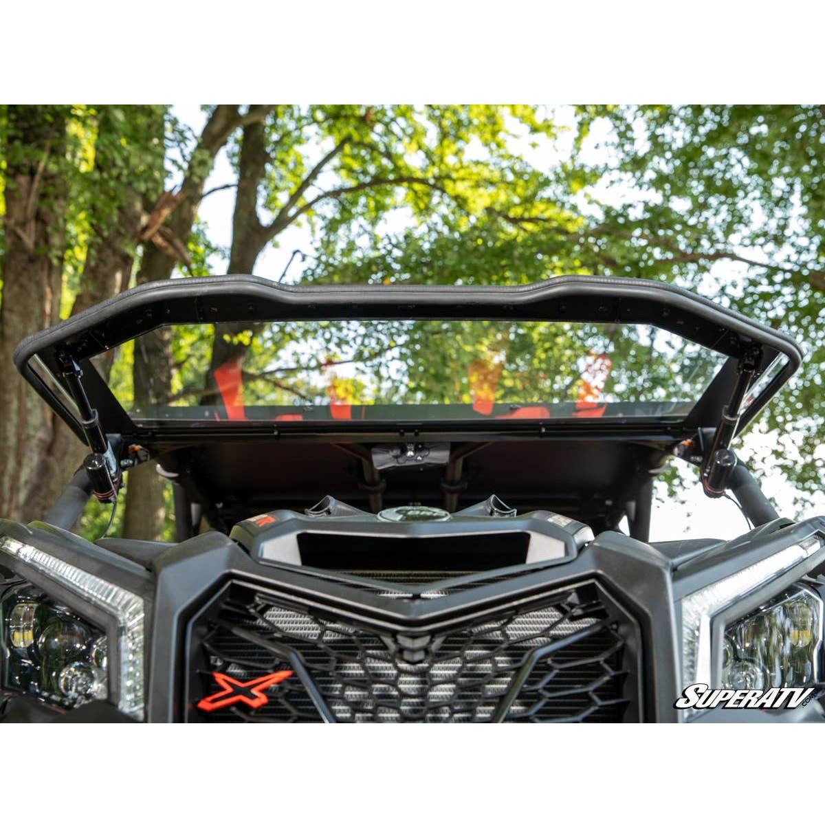 SuperATV 2017+ Can-Am Maverick X3 Maxdrive Power Flip Windshield