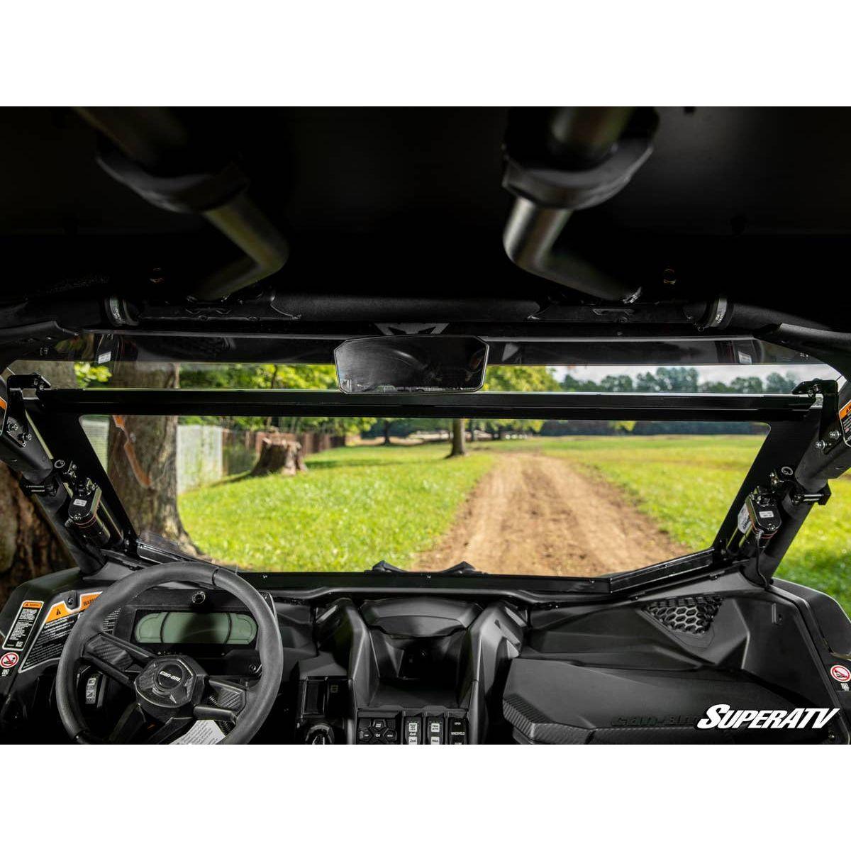 SuperATV 2017+ Can-Am Maverick X3 Maxdrive Power Flip Windshield