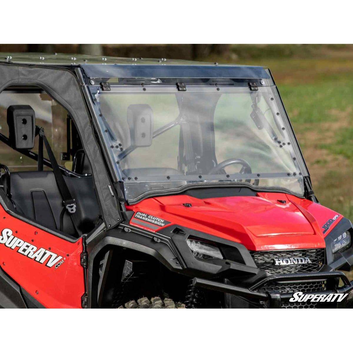 SuperATV 2016+ Honda Pioneer 1000 Maxdrive Power Flip Windshield