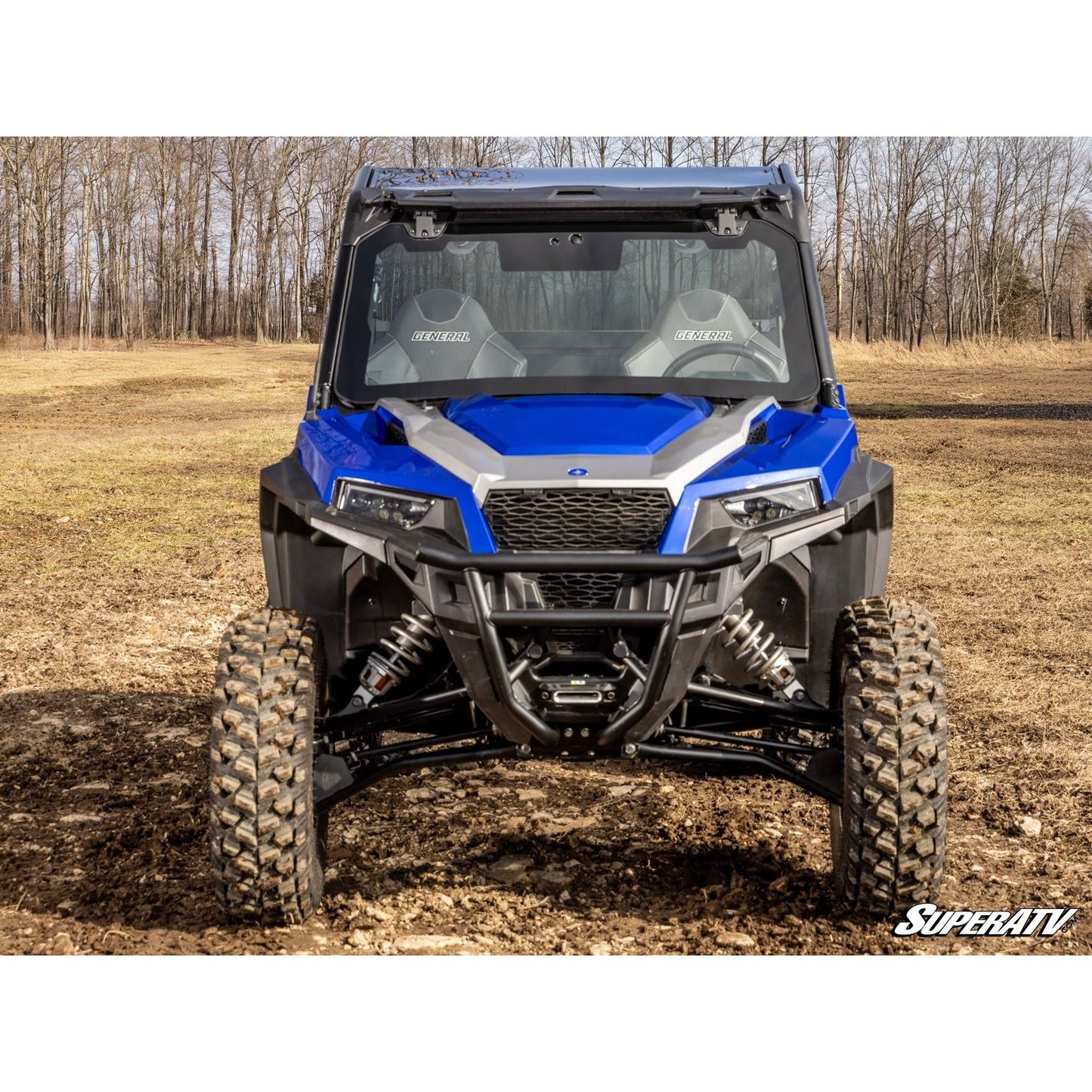 SuperATV - 2016+ Polaris General 1000 Max Drive Power Flip Glass Windshield