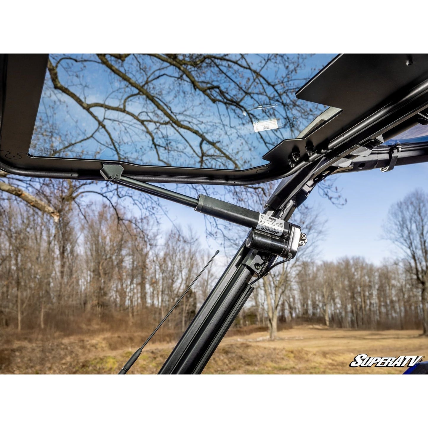 SuperATV - 2016+ Polaris General 1000 Max Drive Power Flip Glass Windshield