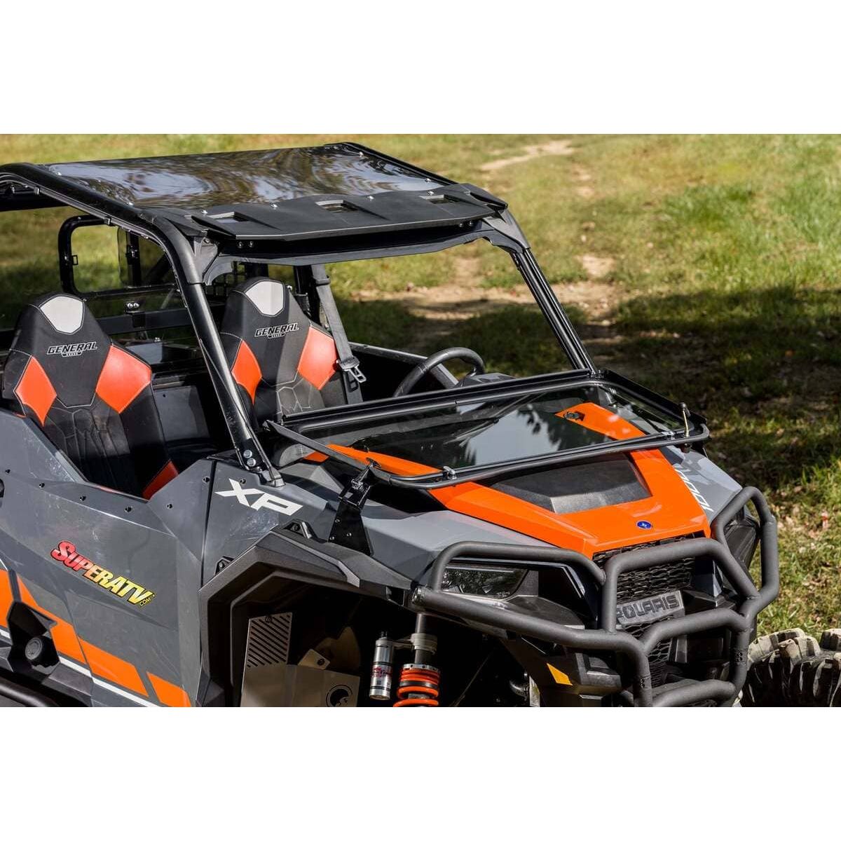 SuperATV - 2020+ Polaris General XP 1000 Flip-Down Glass Windshield