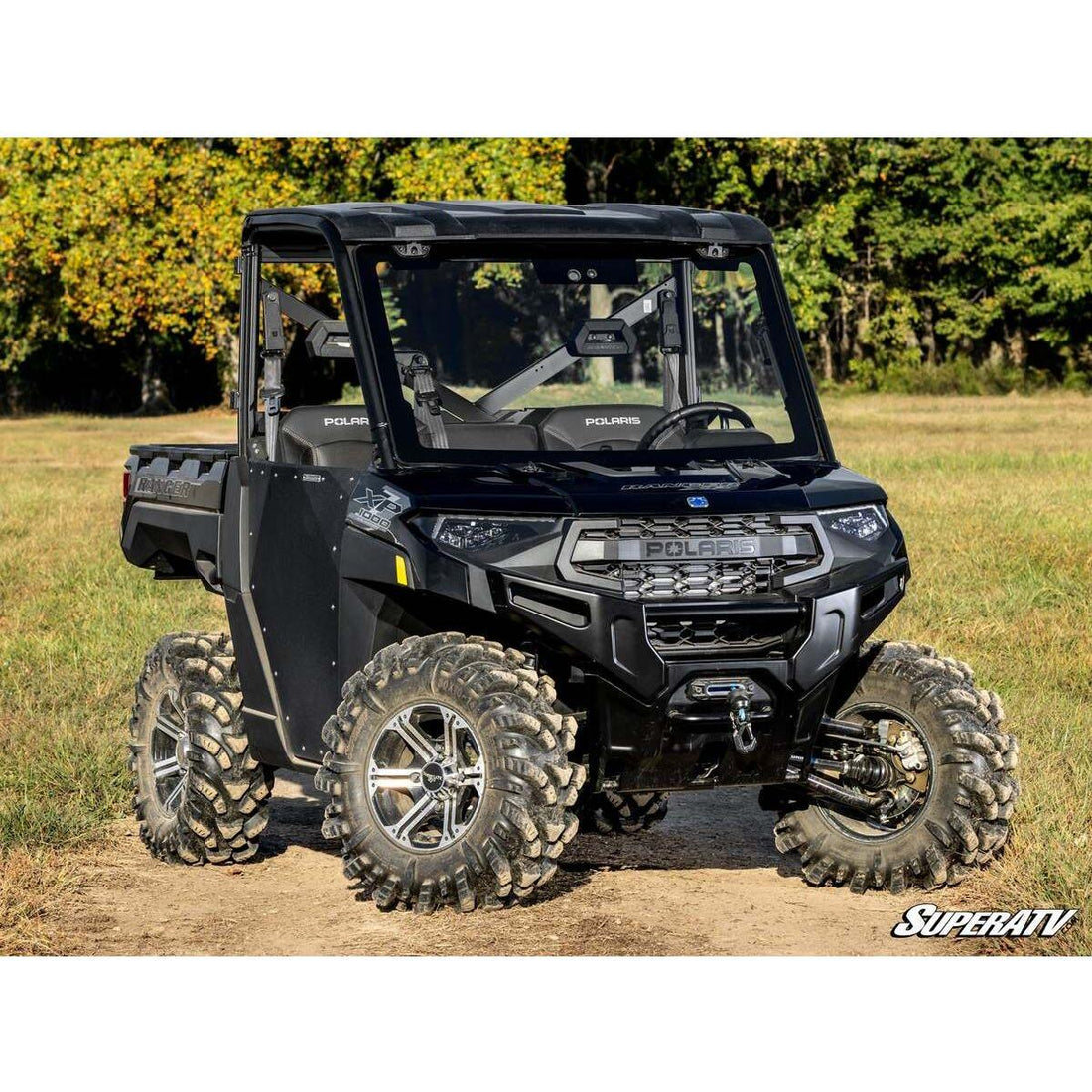 SuperATV 2020+ Polaris Ranger 1000 MaxDrive Power Flip Glass Windshield