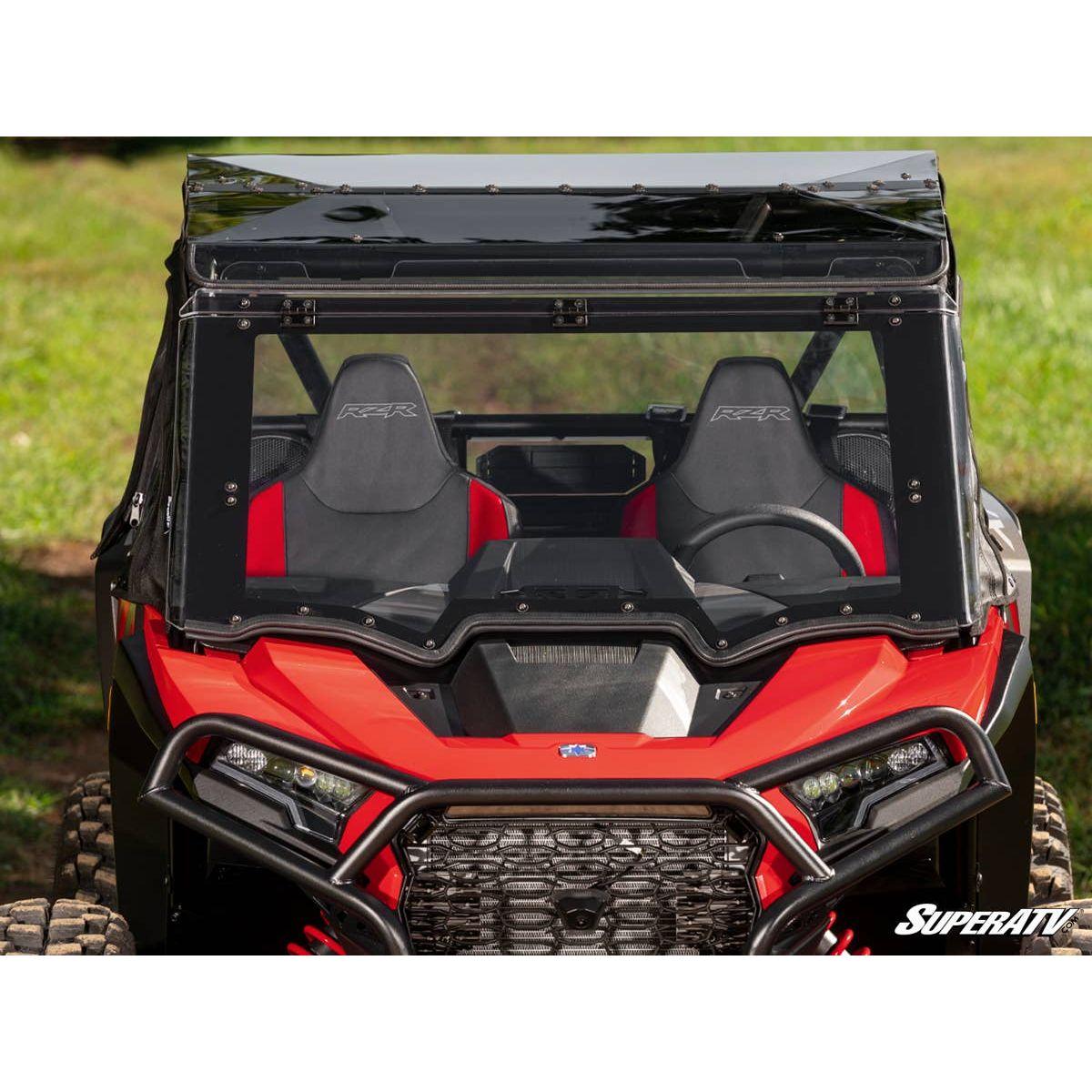 SuperATV 2024+ Polaris RZR XP Maxdrive Power Flip Windshield
