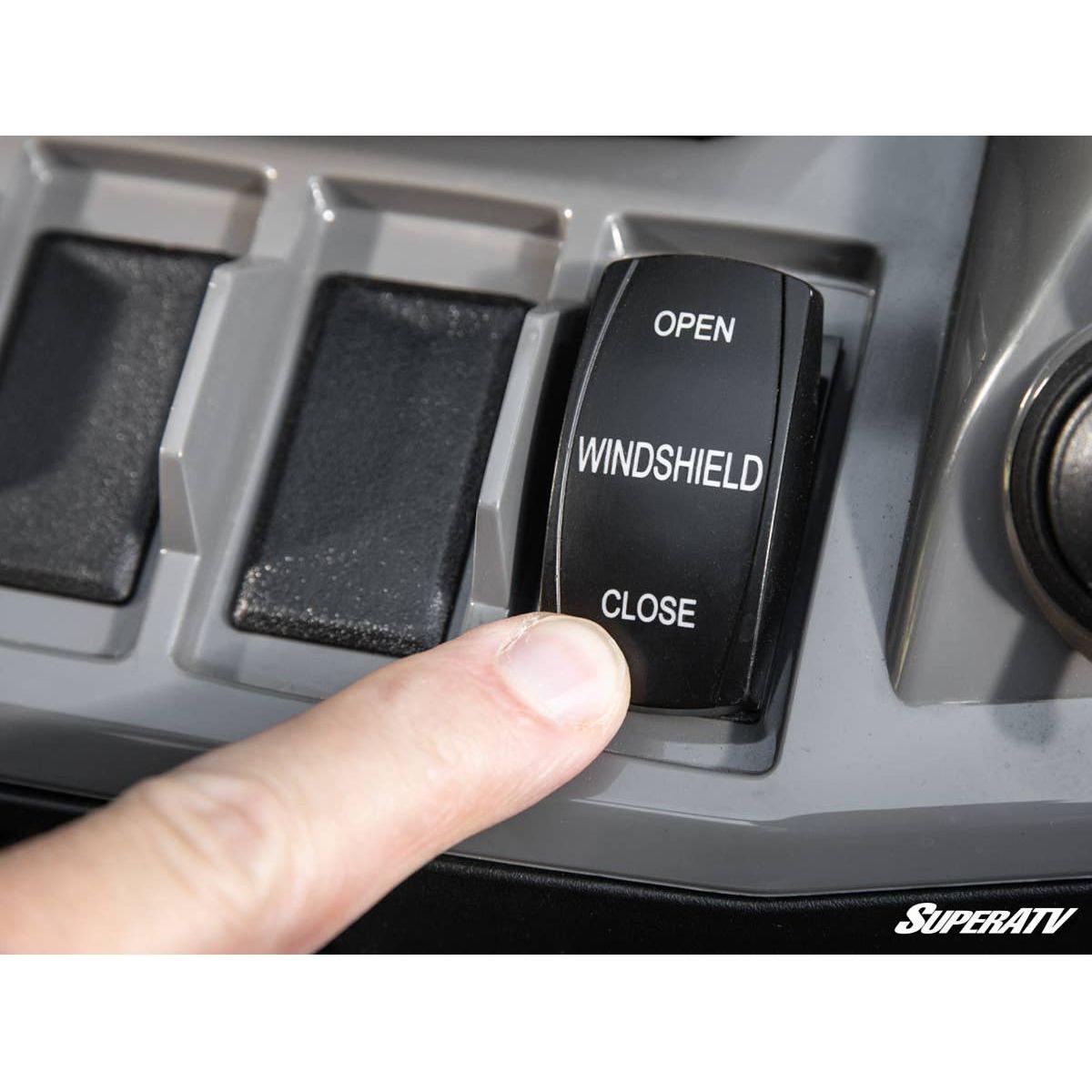 SuperATV 2024+ Polaris RZR XP Maxdrive Power Flip Windshield