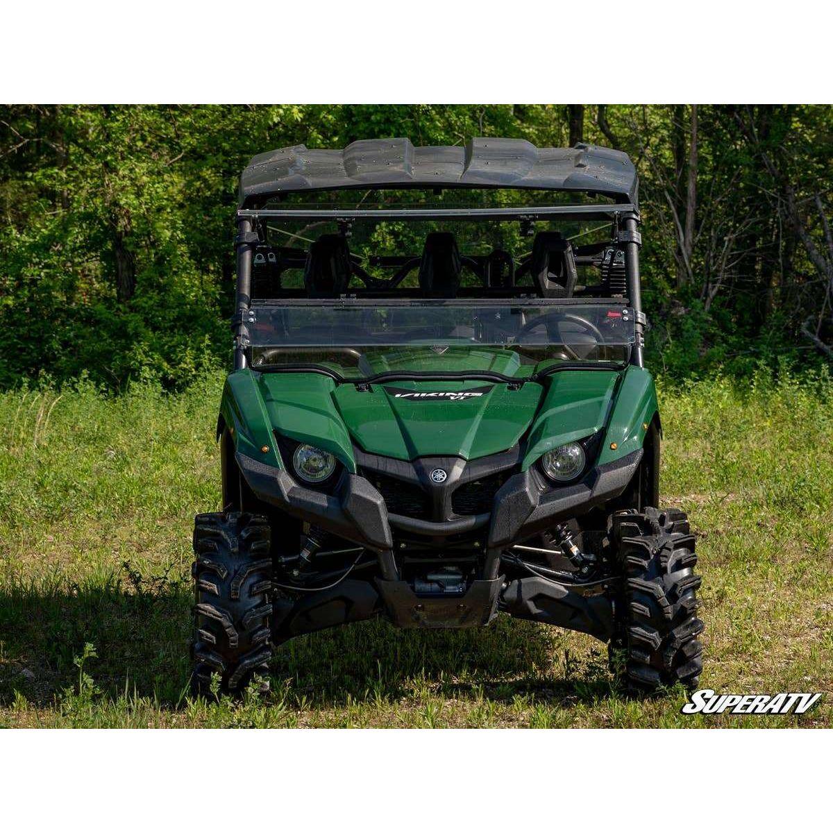 SuperATV 2014+ Yamaha Viking Scratch Resistant Flip Windshield