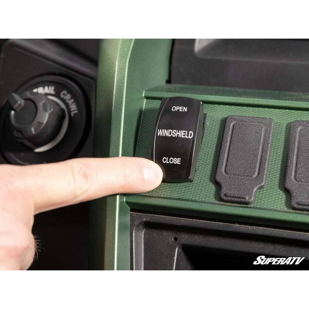 SuperATV - 2021+ Yamaha Wolverine RMAX Max Drive Power Flip Windshield