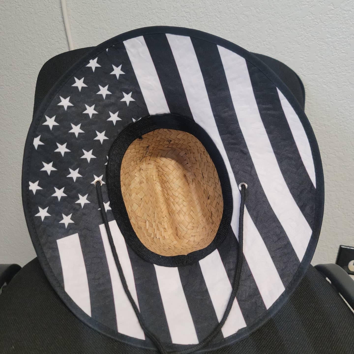Custom Straw Hat - American Flag 5150 Whips