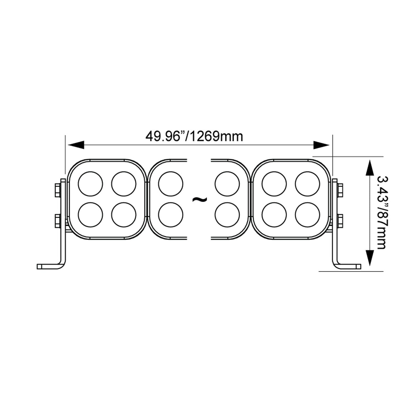 50" Unite Modular LED Light Bar - Preconfigured