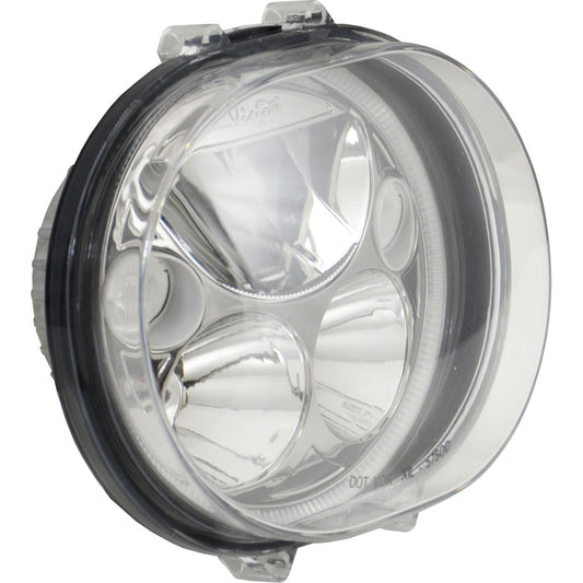 XMC 2004-2013 Road Glide Headlight Replacement Kit Chrome | White Halo
