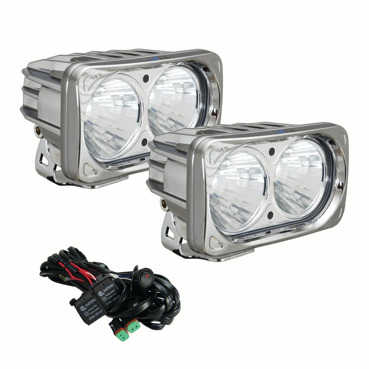 6? Chrome Optimus Dual 20° Beam LED Light Kit