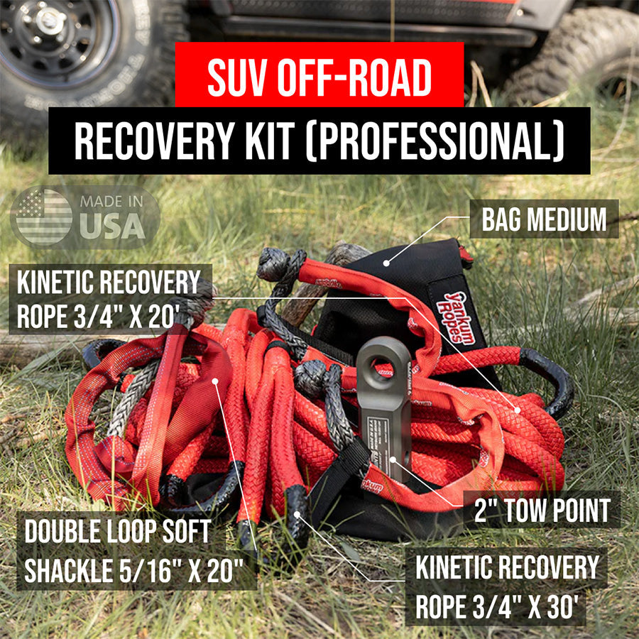 SUV Off-Road Recovery Kit Yankum Ropes